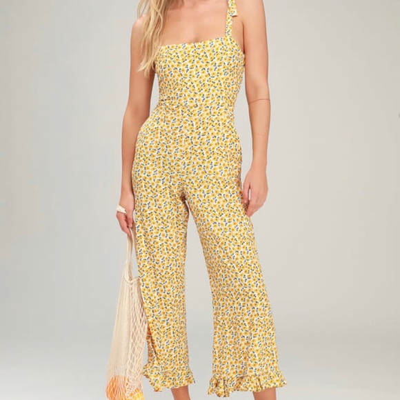 FAITHFUL THE BRAND FRANKIE CROP JUMPSUIT - Picture 1 of 4